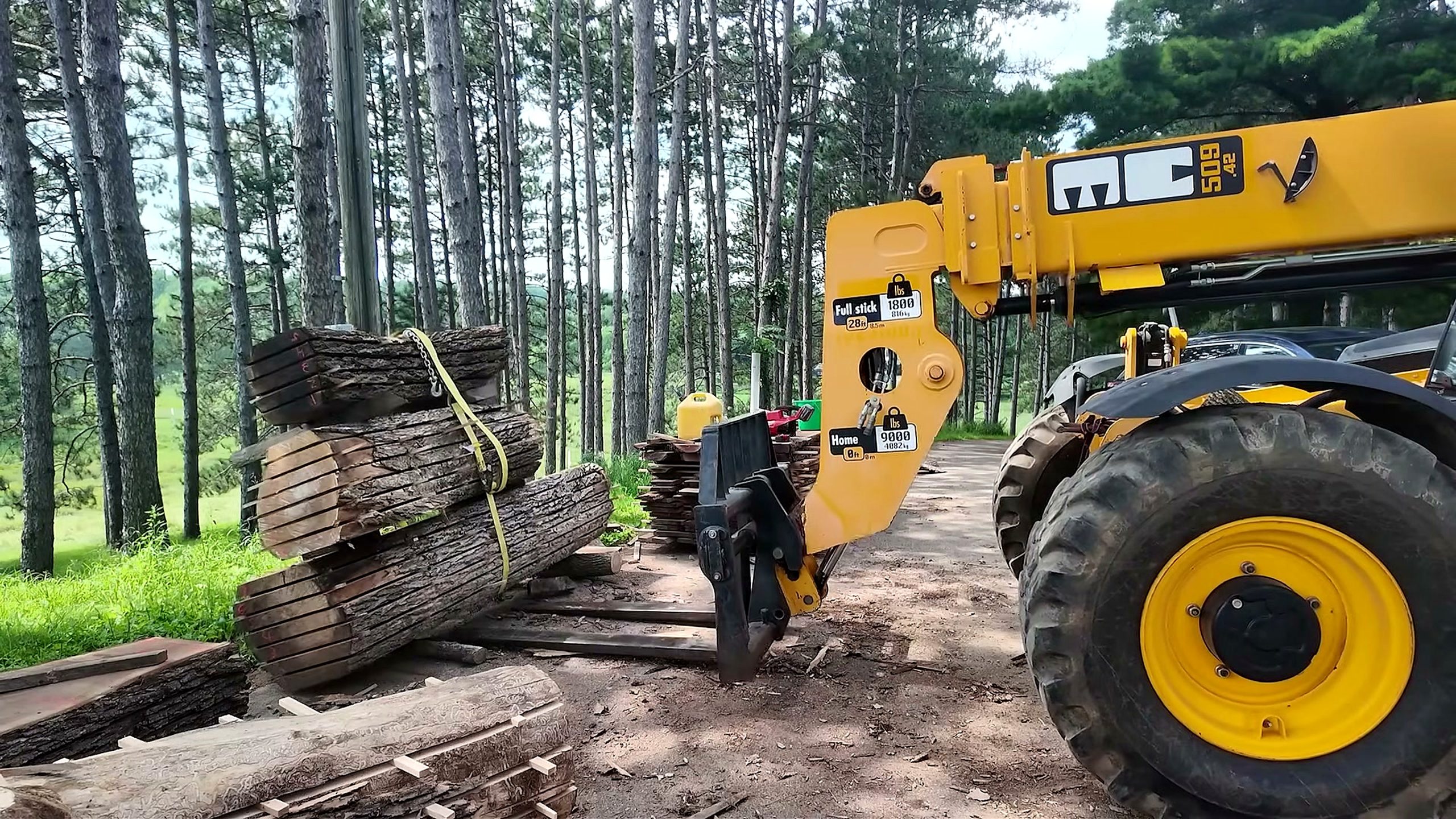 stacking clean after running sawmill - a detail-check moment that helps readers inspect the process