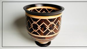 Woodturning Art Segmented Vase From Rosewood And Maple - YouTube original thumbnail
