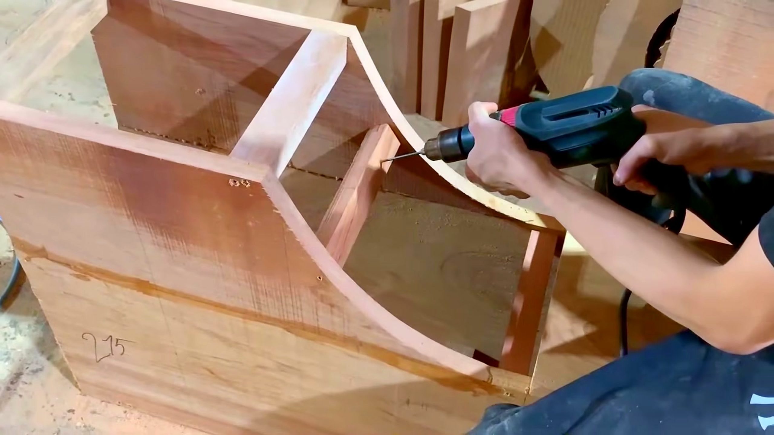 van creates his most perfect furniture early setup frame showing stock handling and initial control