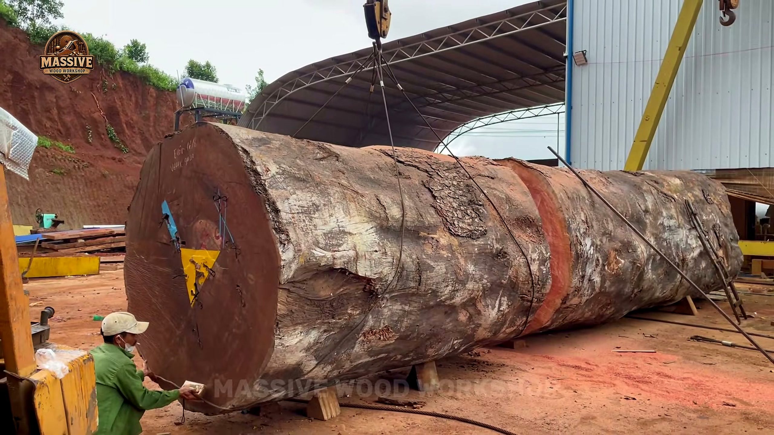petrified log - the setup or early workflow visible in the source video