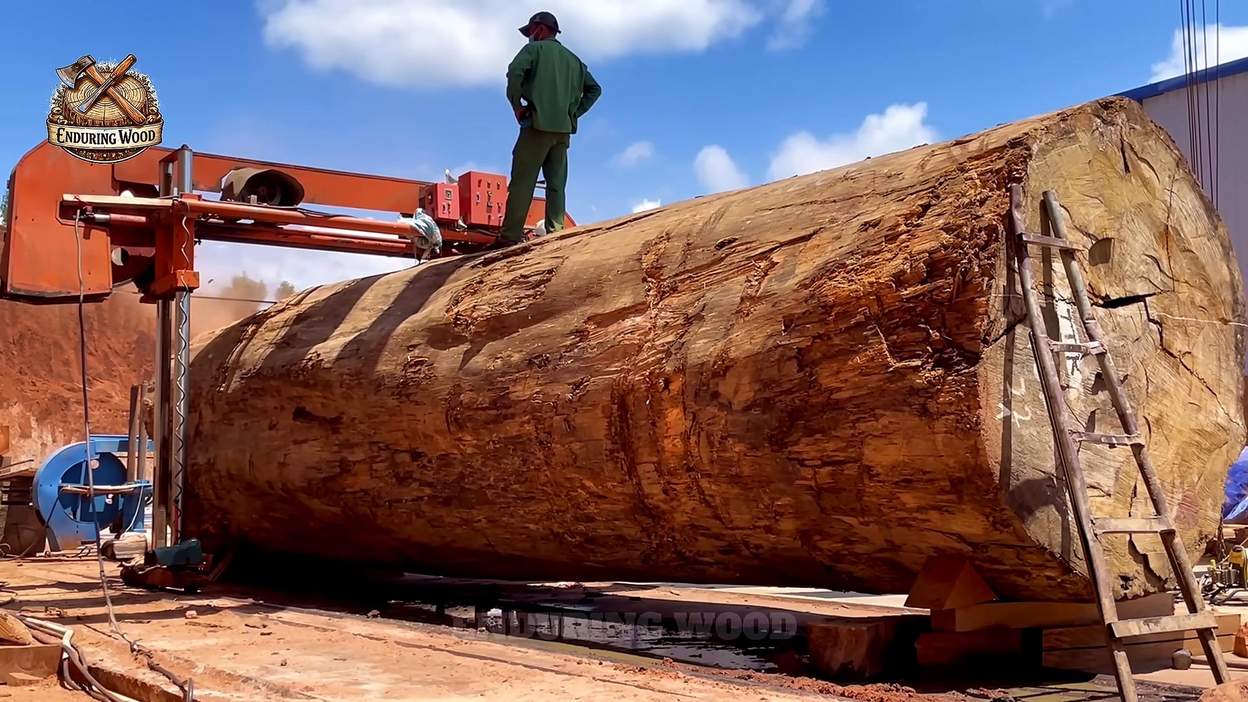 giant timber processing - the source video context before the main process is judged