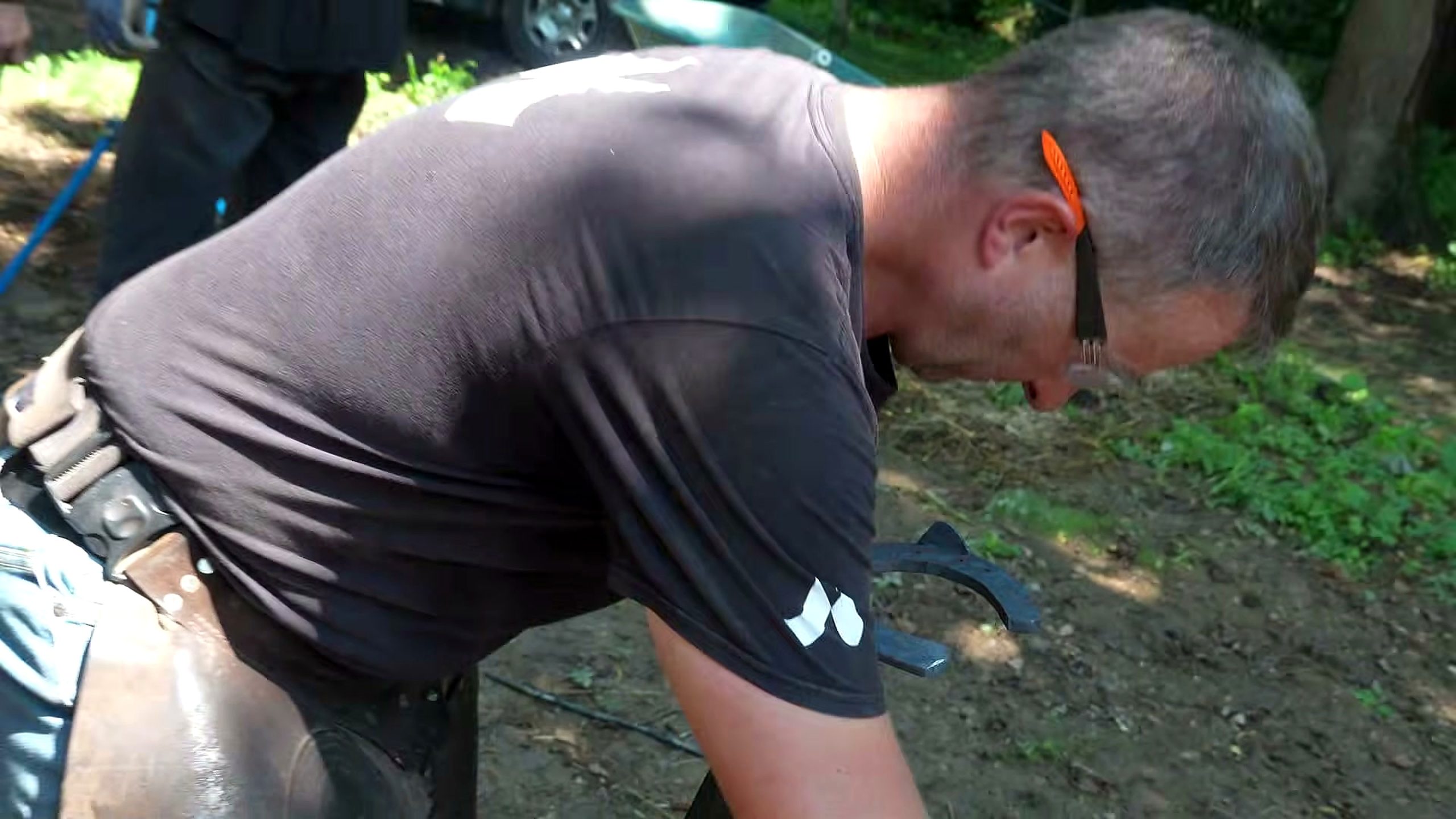how farrier forges horseshoe for giant - a detail-check moment that helps readers inspect the process