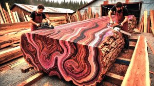 solid redwood block stunning luxury dining