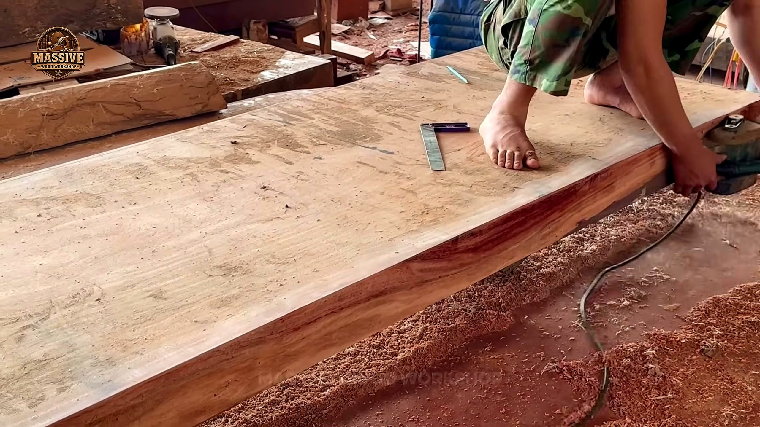 3000-year-old giant log - a detail-check moment that helps readers inspect the process