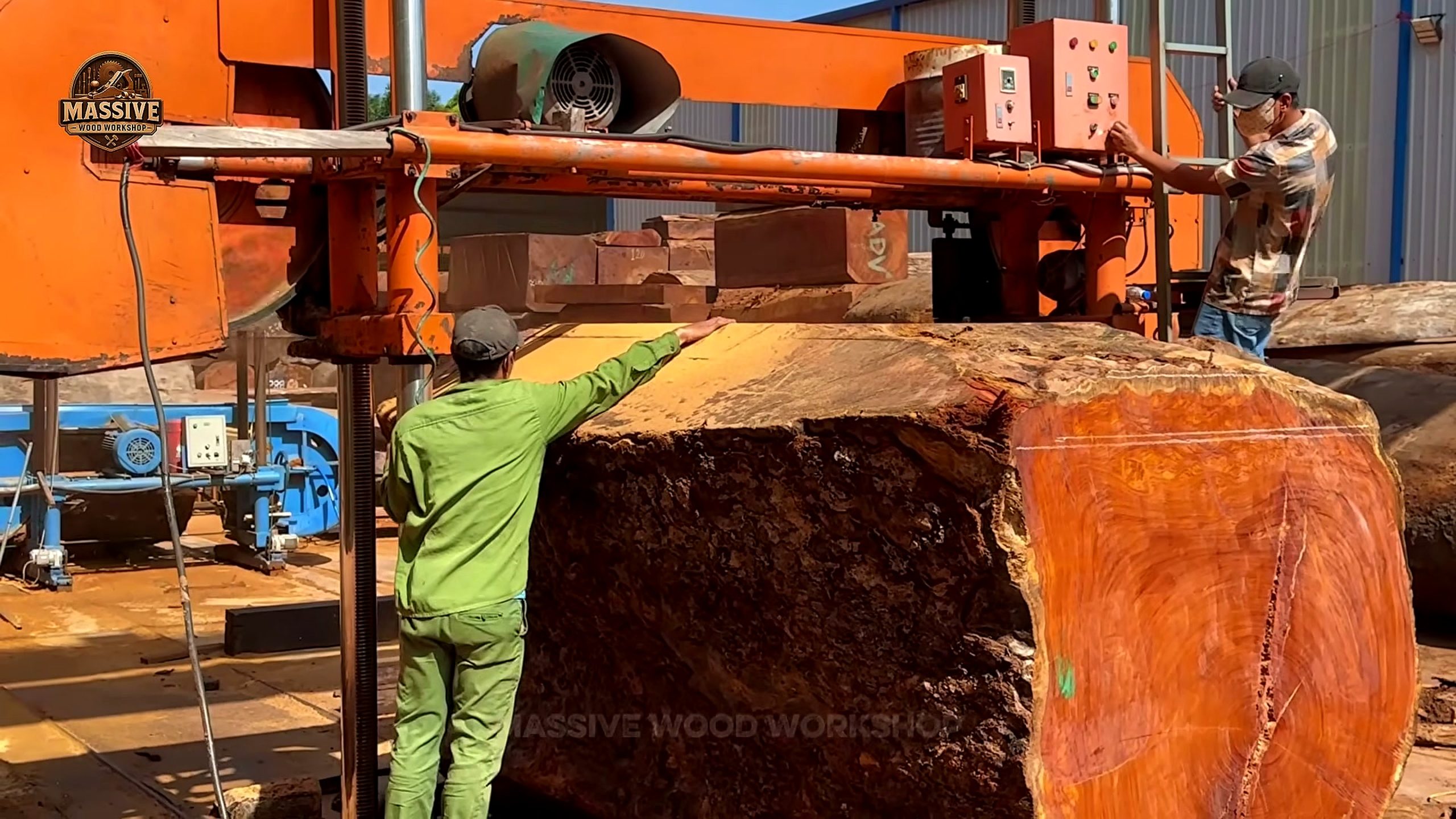 3000-year-old giant log - the source video context before the main process is judged