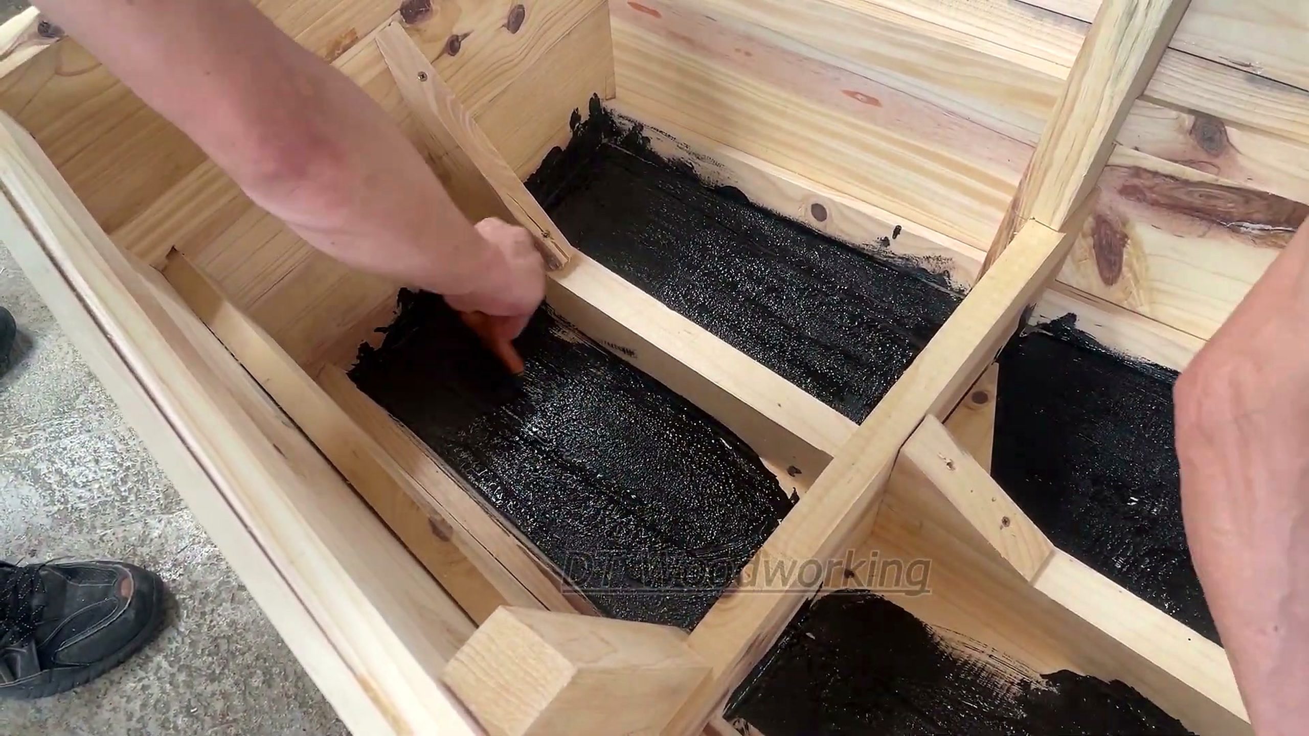 american pine wood - the later review stage where the result can be evaluated