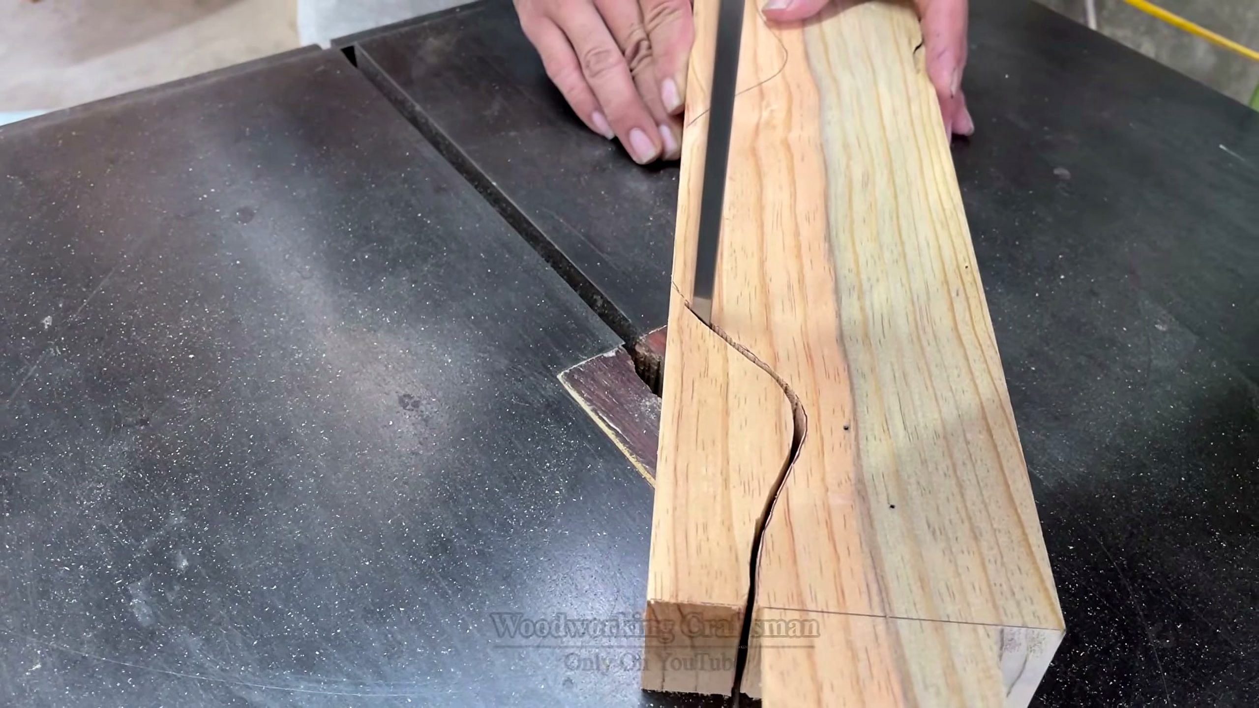 artistic wood furniture masterpiece - the setup or early workflow visible in the source video
