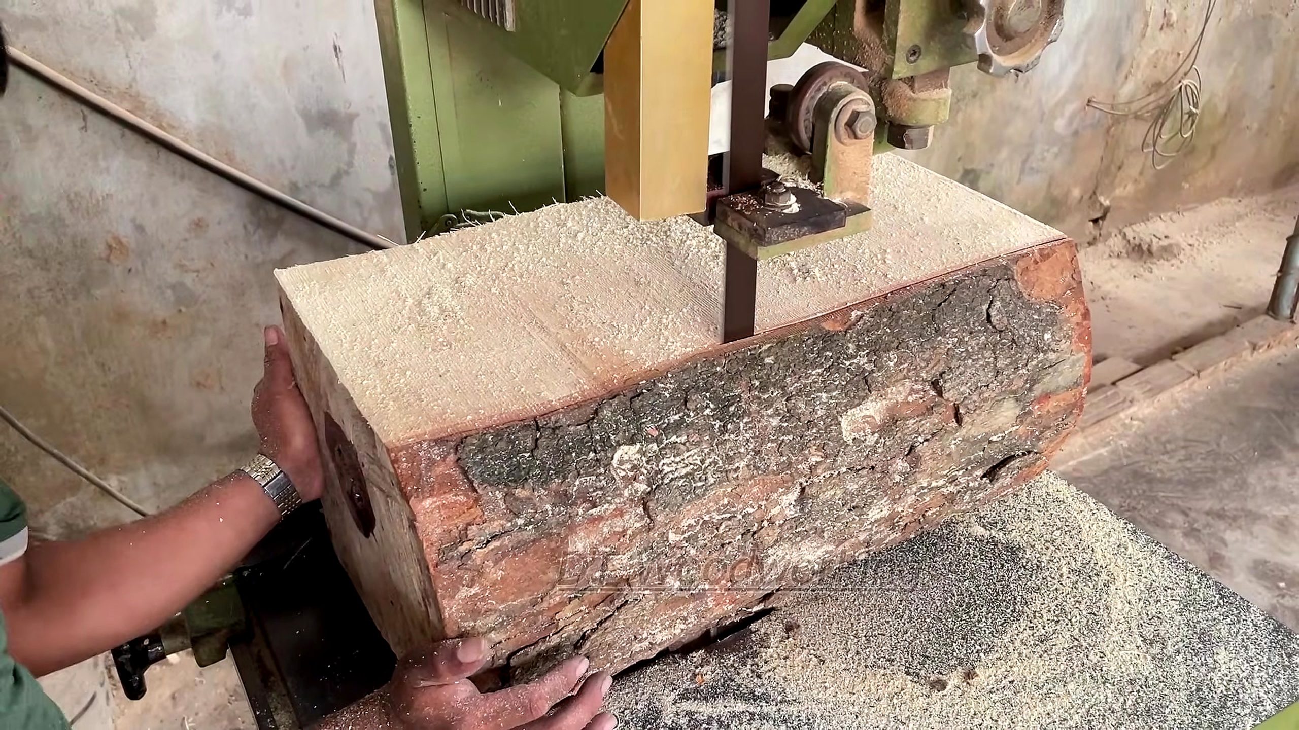 burnt hollow log - a detail-check moment that helps readers inspect the process