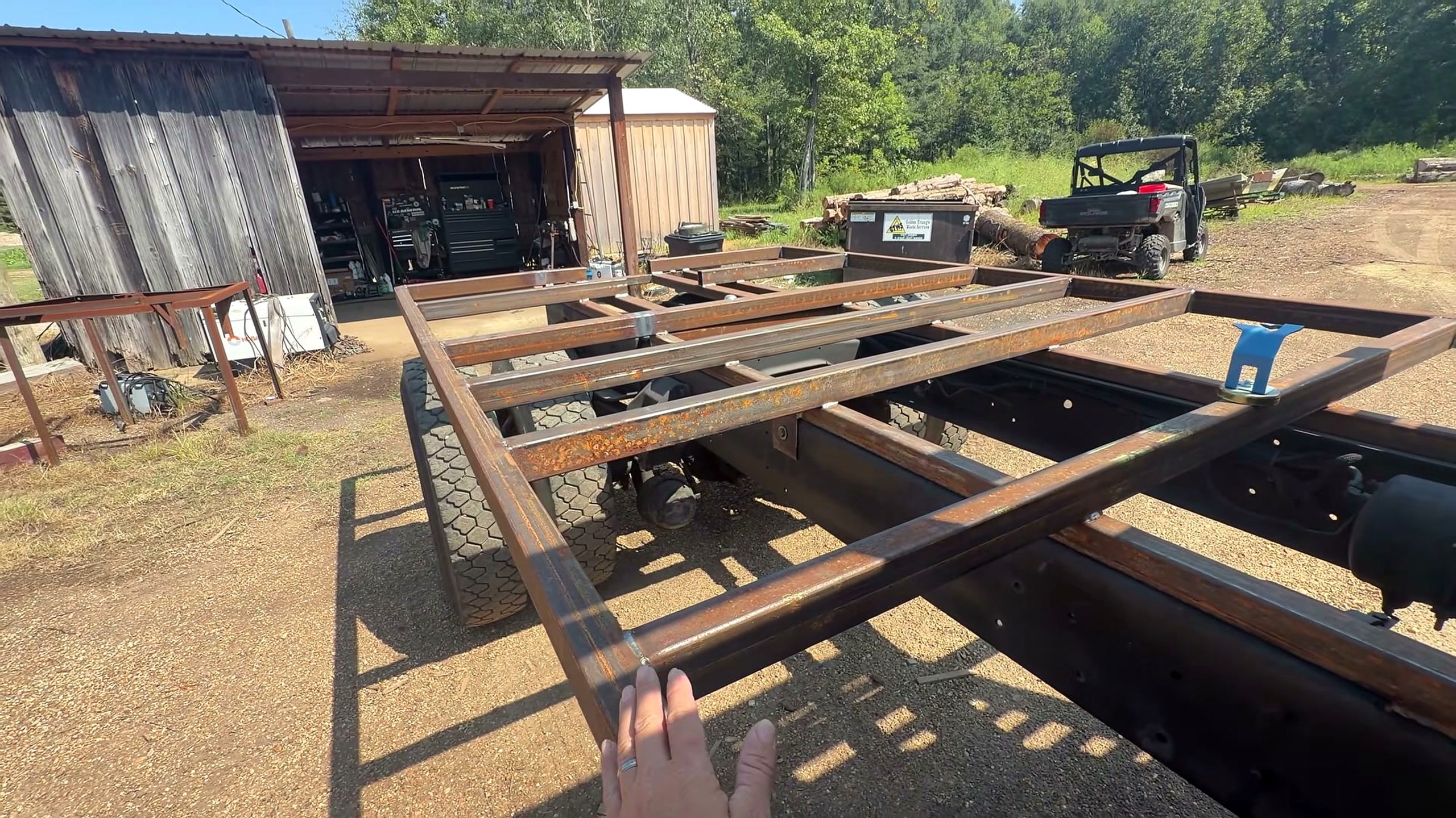 fire truck farm truck build still - the source video context before the main process is judged