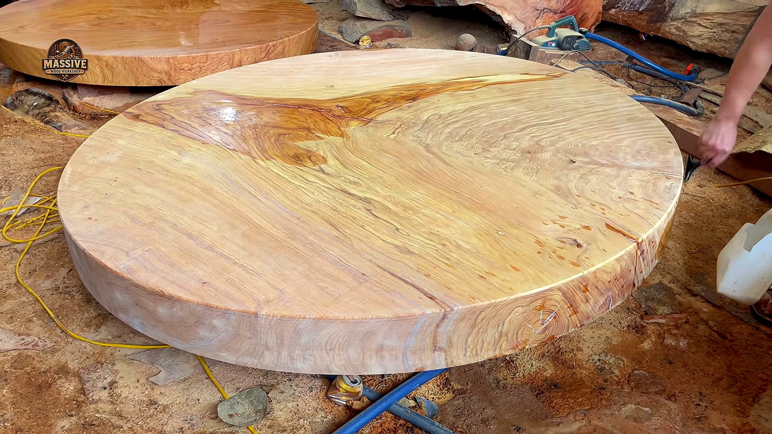 giant wood factory - the main work stage that carries the video's practical lesson