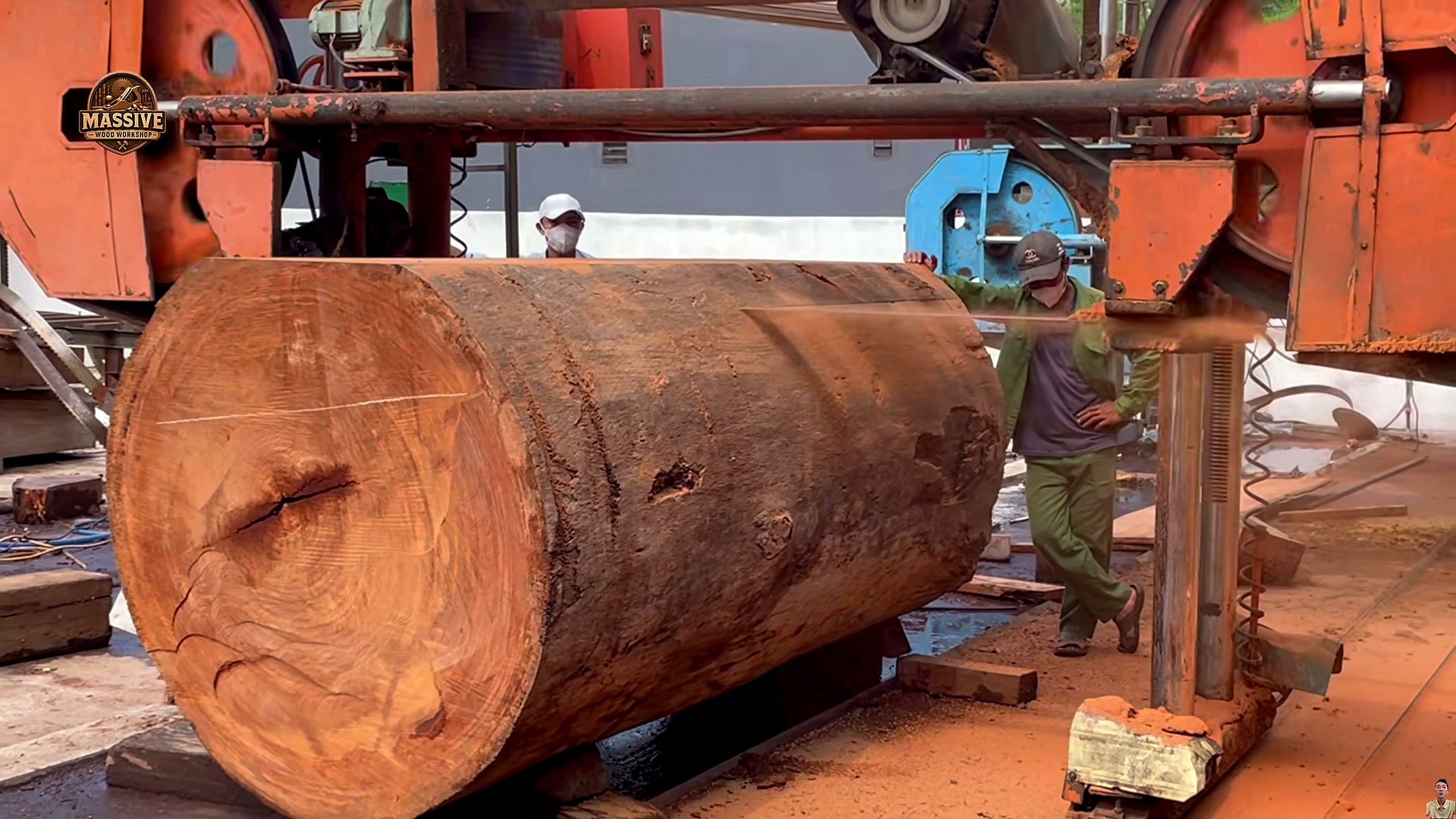giant wood factory - the setup or early workflow visible in the source video