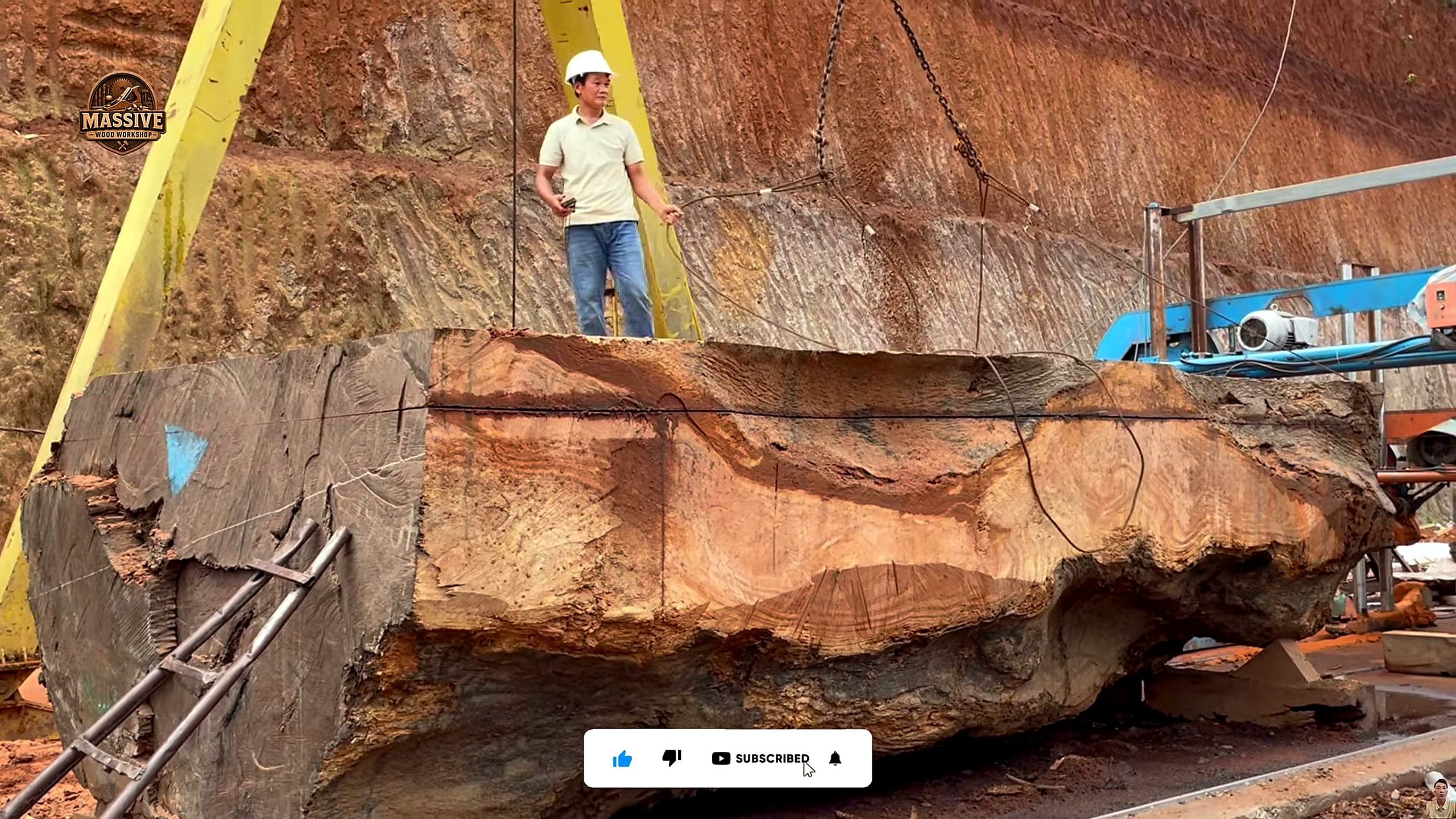 giant wooden factory - a detail-check moment that helps readers inspect the process