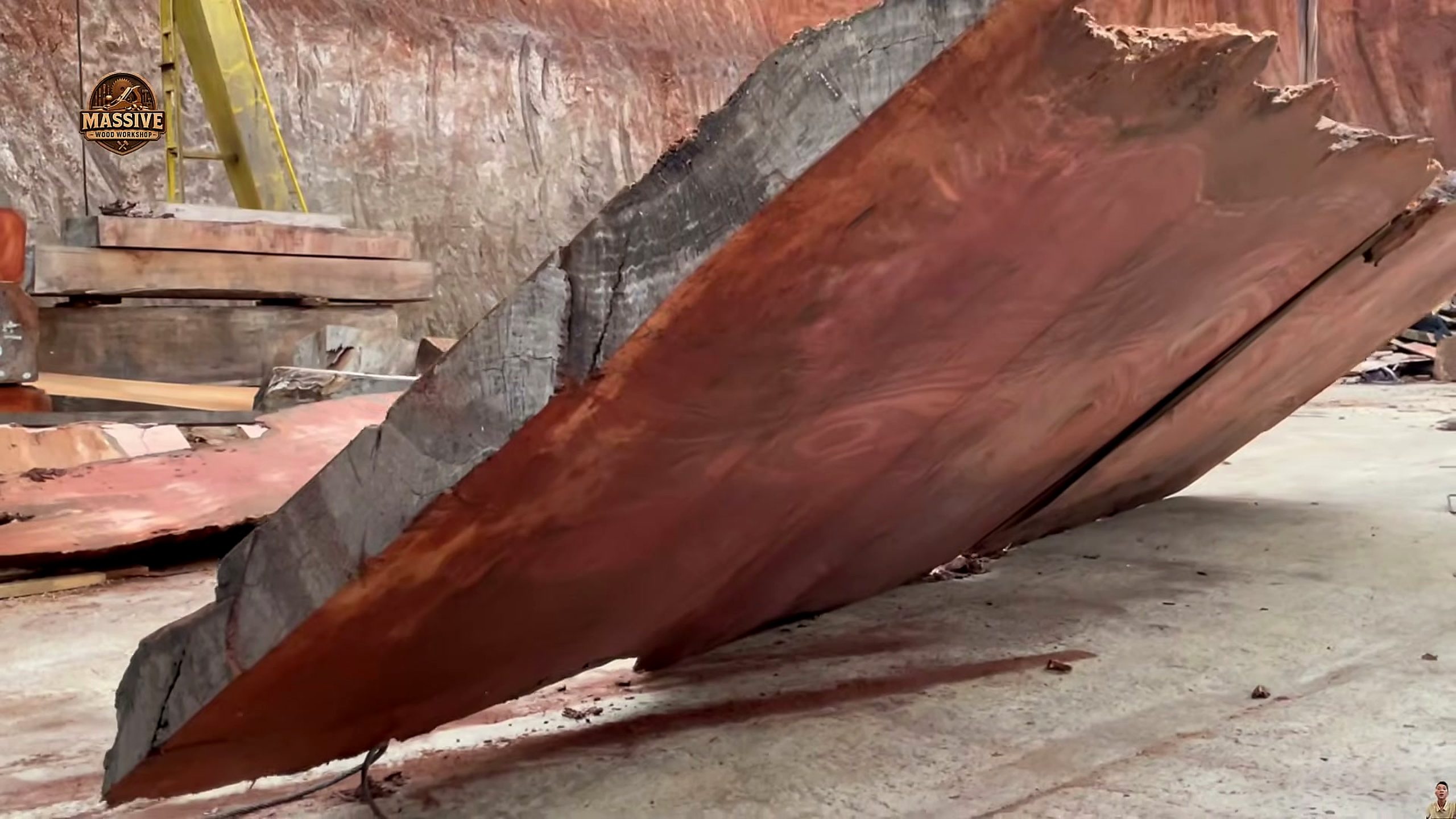 giant wooden factory - the main work stage that carries the video's practical lesson