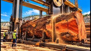 giant wooden factory - YouTube original thumbnail