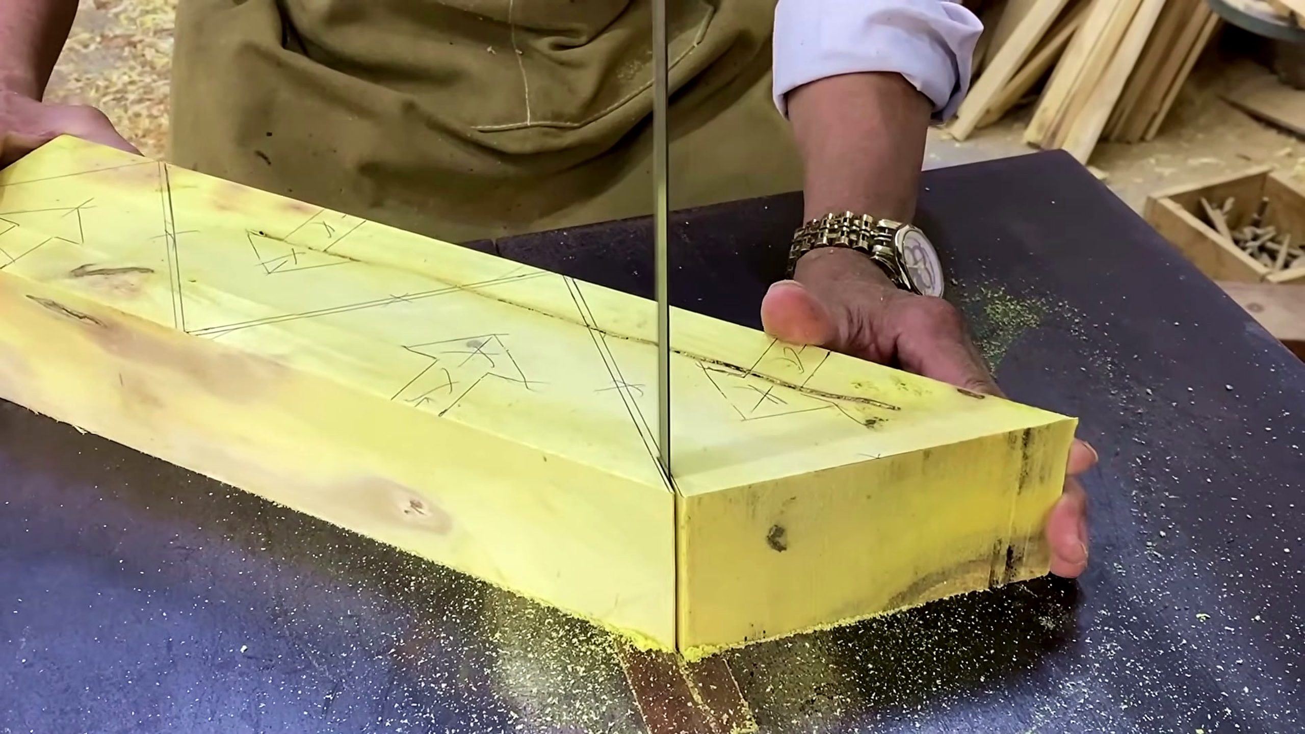 incredible woodworking techniques best woodworking genius - the setup or early workflow visible in the source video