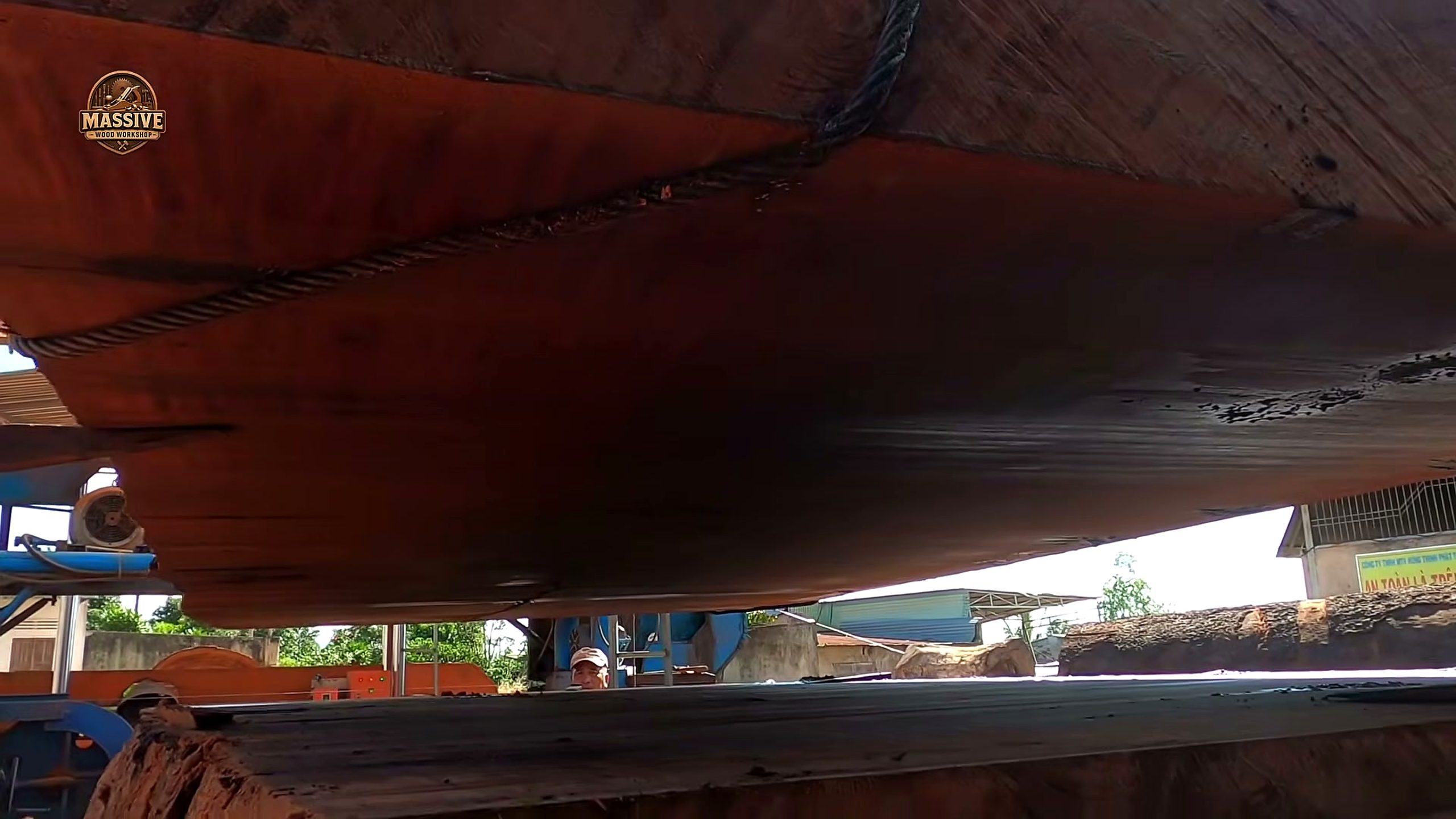 industrial sawmill - the main cutting stage inside the industrial sawmill workflow