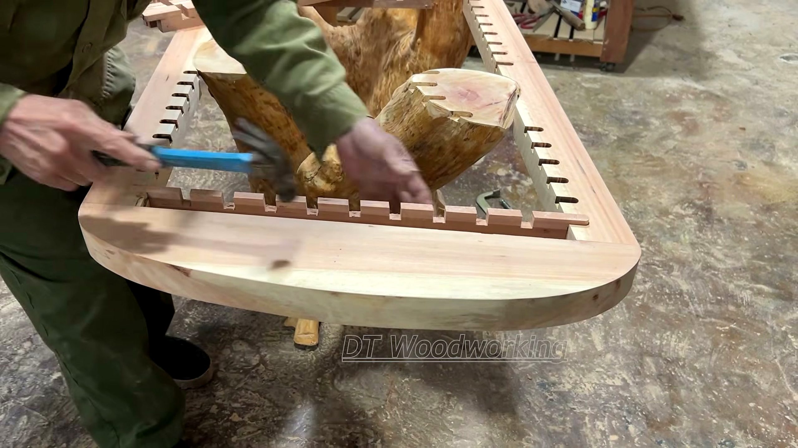 large tree stump - a detail-check moment that helps readers inspect the process
