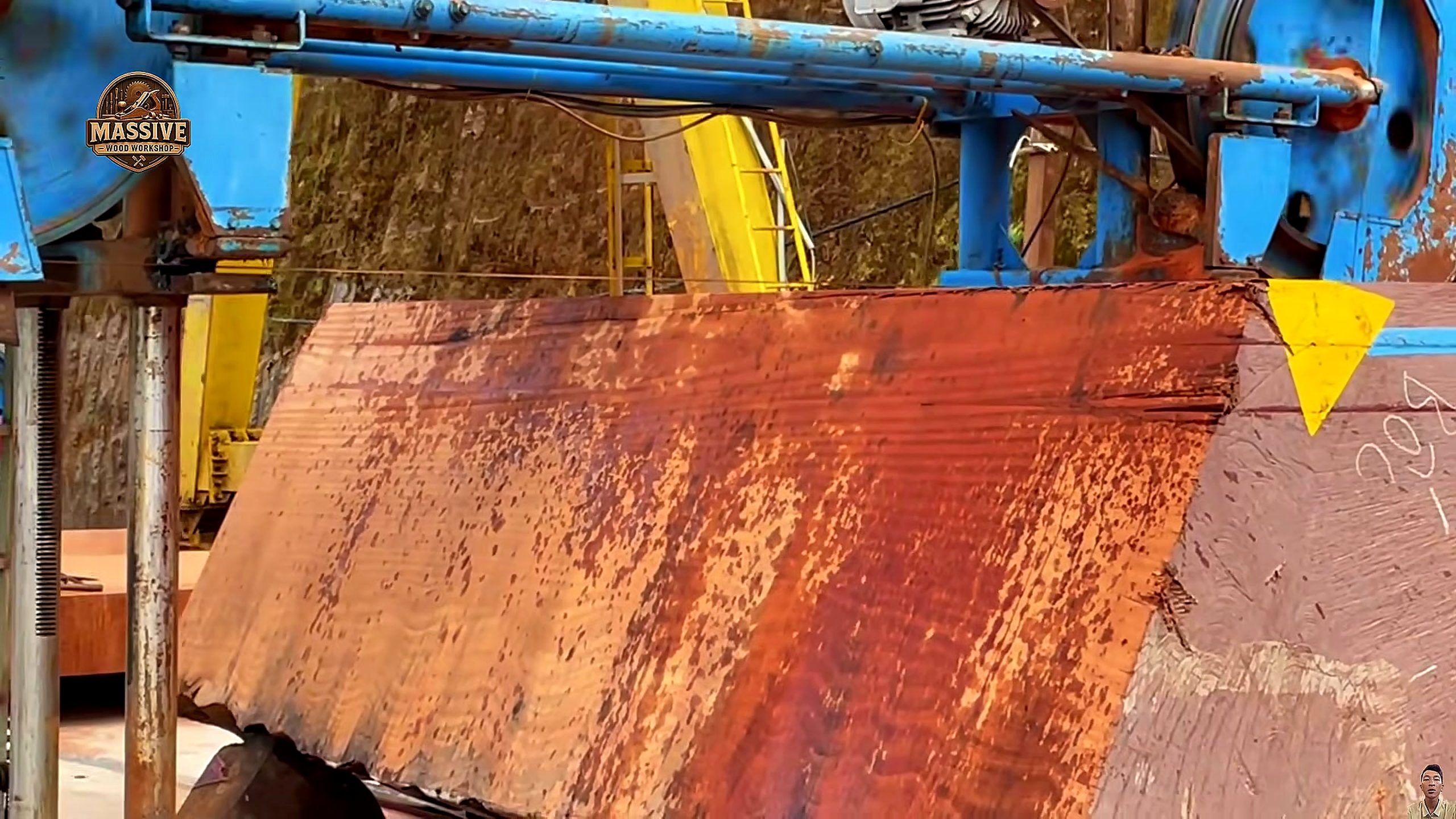 modern sawmill - the main work stage that carries the video's practical lesson