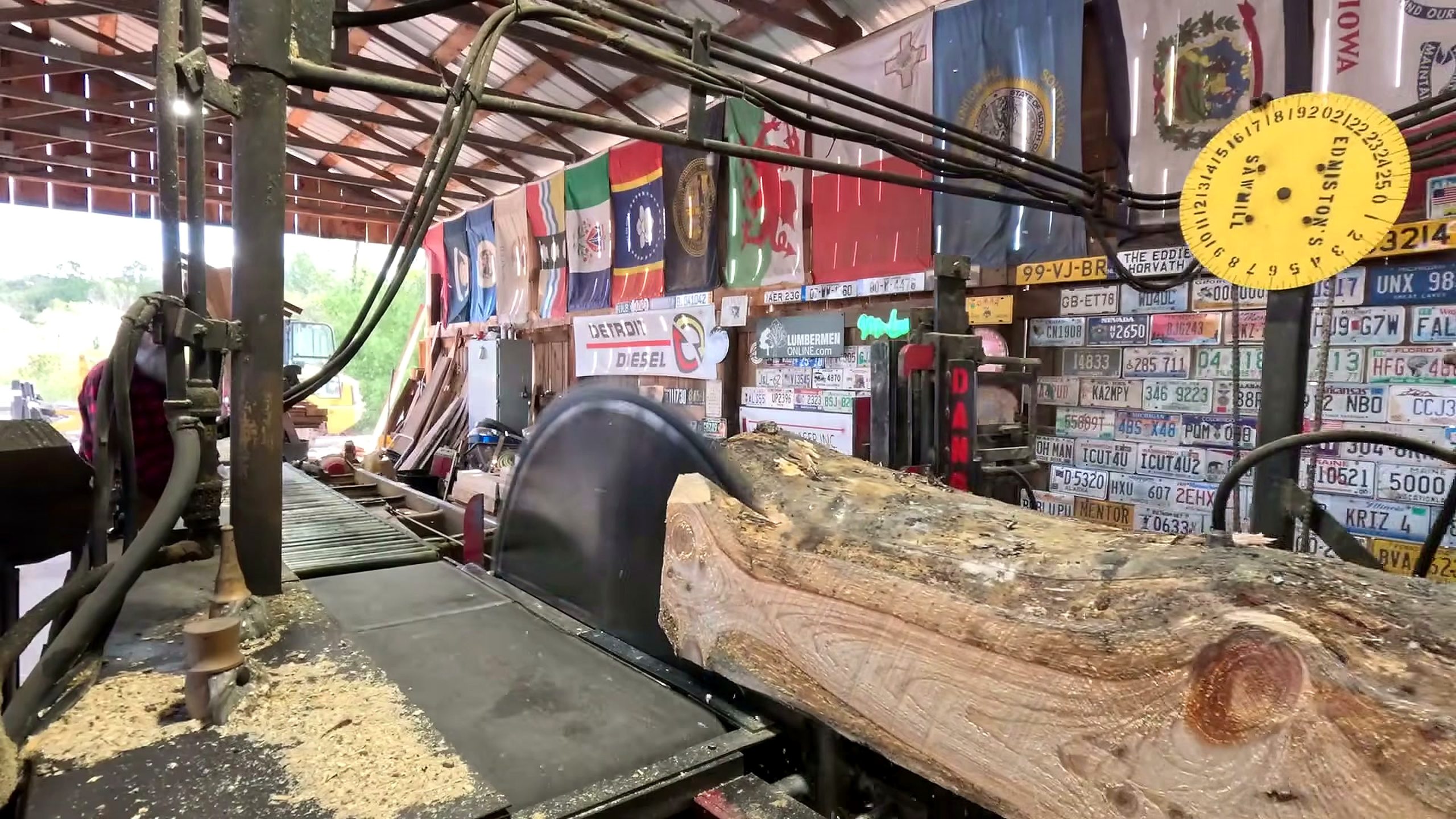 old logs - the setup or early workflow visible in the source video