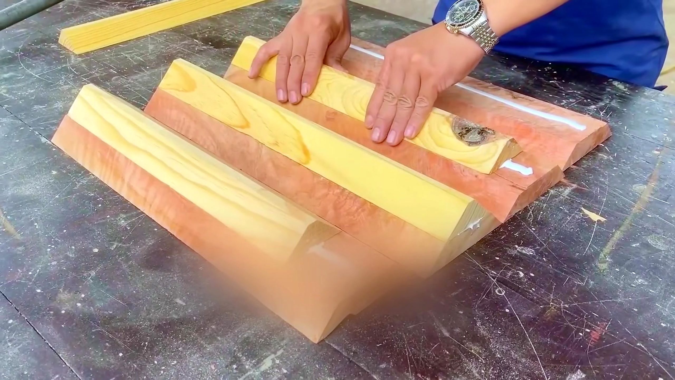 rarest multicolored burl wood - the source video context before the main process is judged