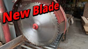 sawmill chop saw blade and log crosscut workflow - YouTube original thumbnail