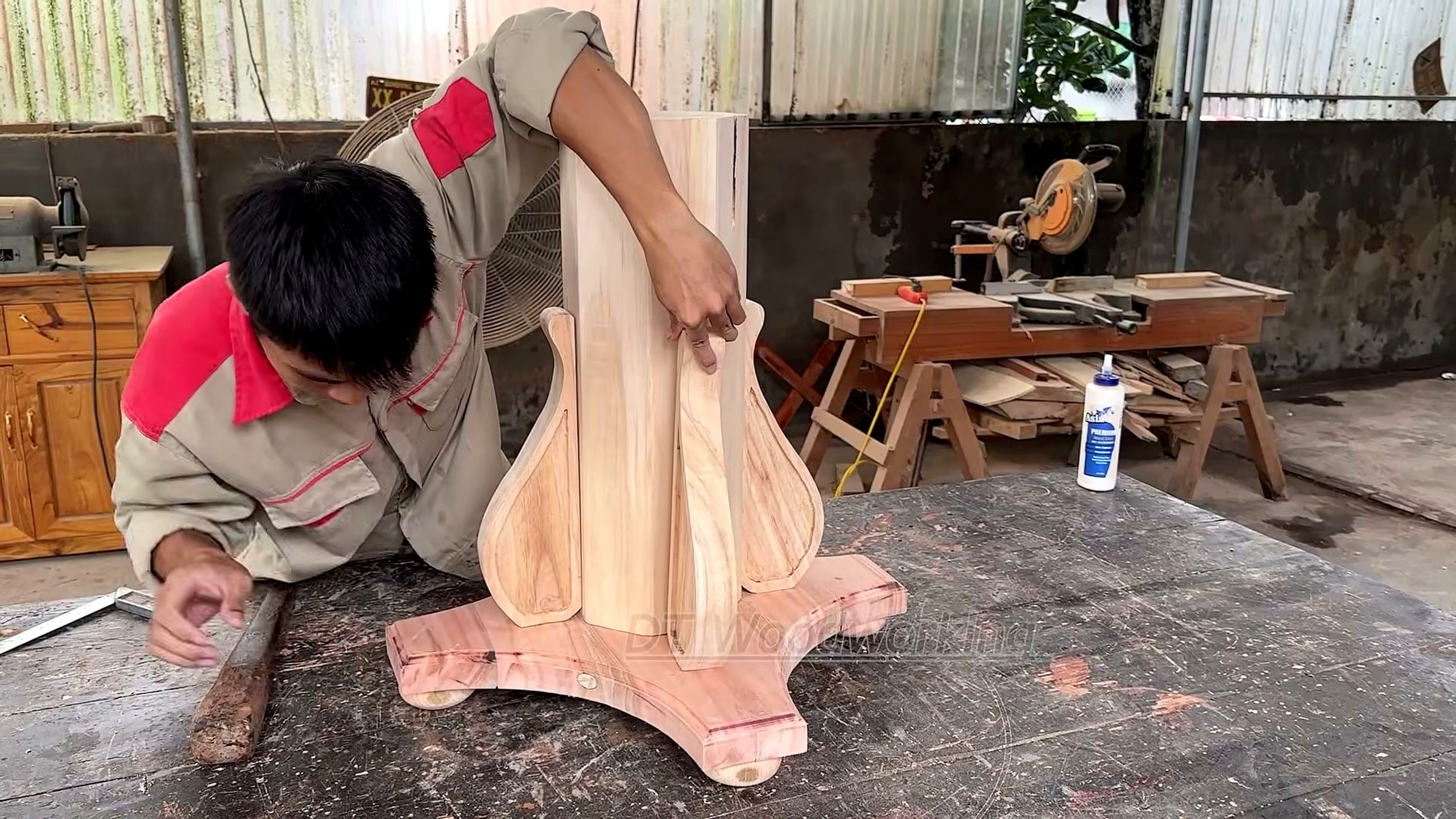 solid natural wood slabs - the later review stage where the result can be evaluated