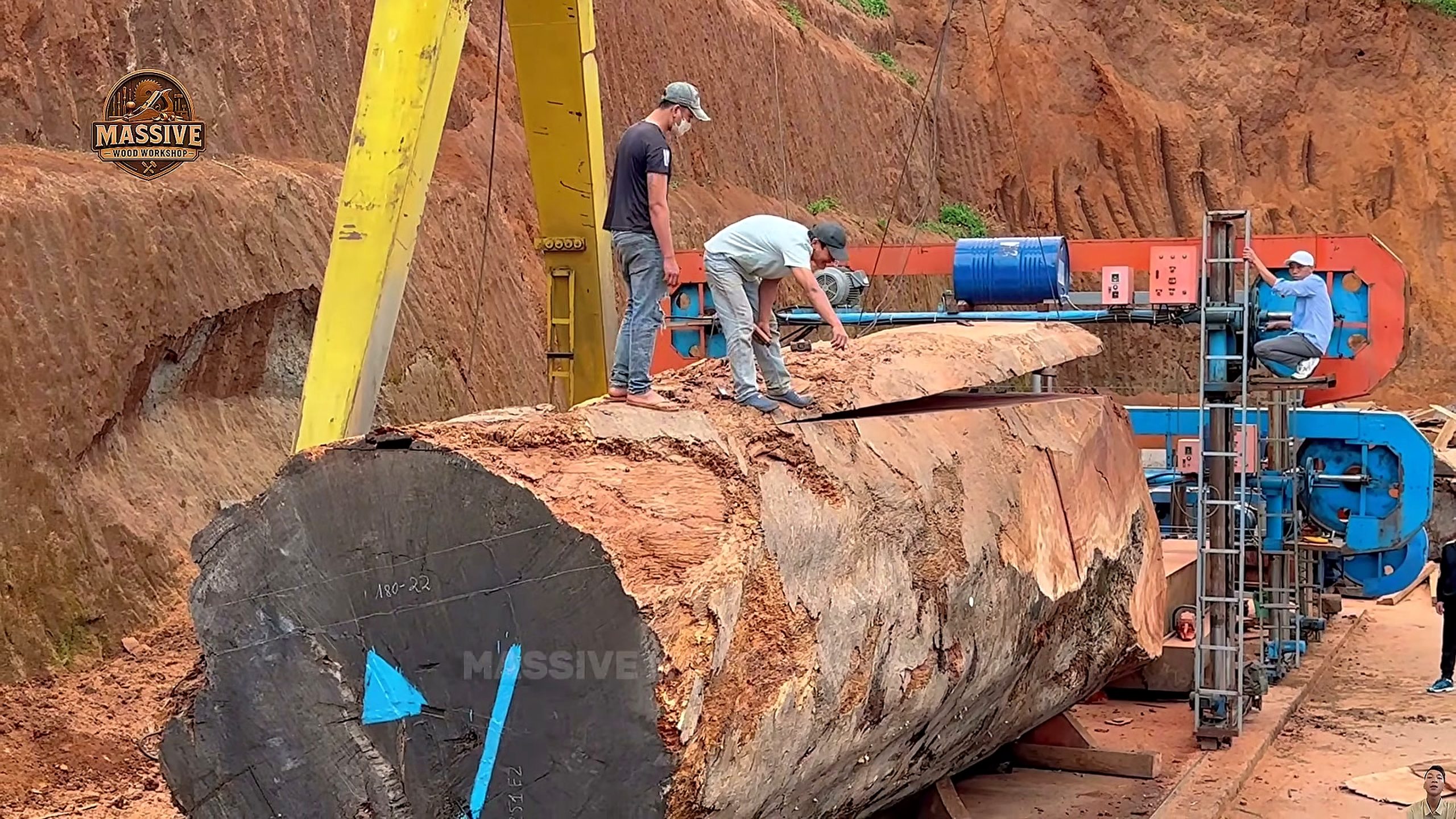 years nature transformed one legendary piece wood - the setup or early workflow visible in the source video